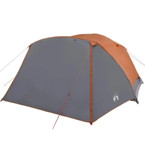 vidaXL Family Tent with Porch 6-Person Grey and Orange Waterproof - Image 6