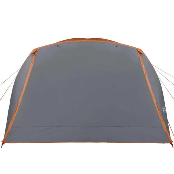 vidaXL Family Tent with Porch 6-Person Grey and Orange Waterproof - Image 7