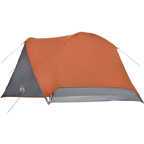 vidaXL Family Tent with Porch 6-Person Grey and Orange Waterproof - Image 8