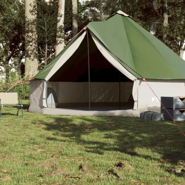 vidaXL Family Tent Tipi 8-Person Green Waterproof - Image 3