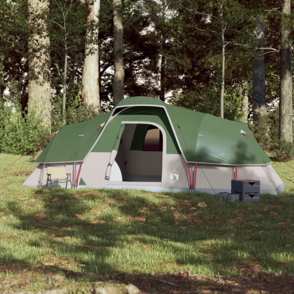 vidaXL Family Tent Dome 11-Person Green Waterproof - Image 3