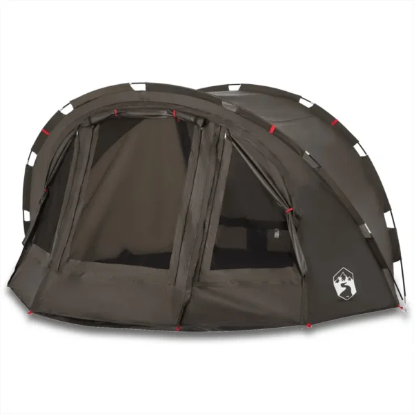 vidaXL Fishing Tent 4-Person Brown Waterproof - Image 2
