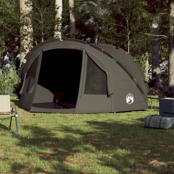 vidaXL Fishing Tent 4-Person Brown Waterproof - Image 3