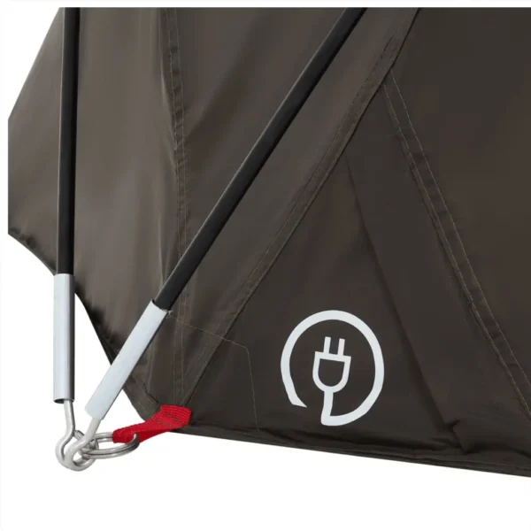 vidaXL Fishing Tent 4-Person Brown Waterproof - Image 12