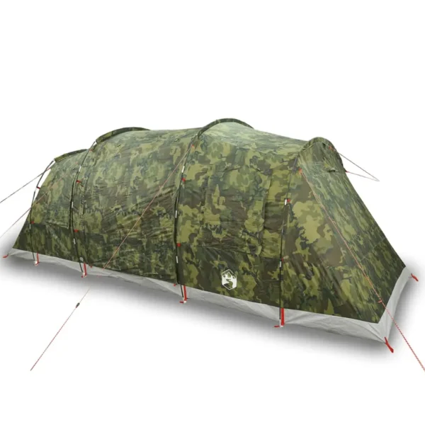 vidaXL Family Tent Tunnel 6-Person Camouflage Waterproof - Image 2