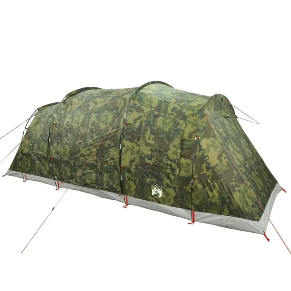 vidaXL Family Tent Tunnel 6-Person Camouflage Waterproof - Image 3
