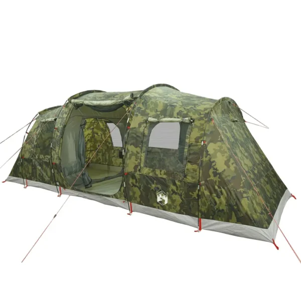 vidaXL Family Tent Tunnel 6-Person Camouflage Waterproof - Image 5