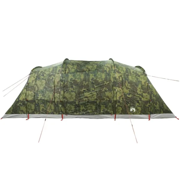 vidaXL Family Tent Tunnel 6-Person Camouflage Waterproof - Image 7
