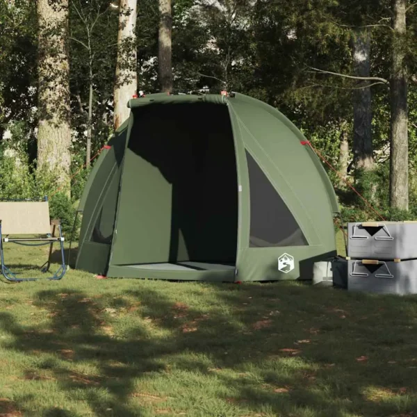 vidaXL Fishing Tent Olive Green Waterproof - Image 3