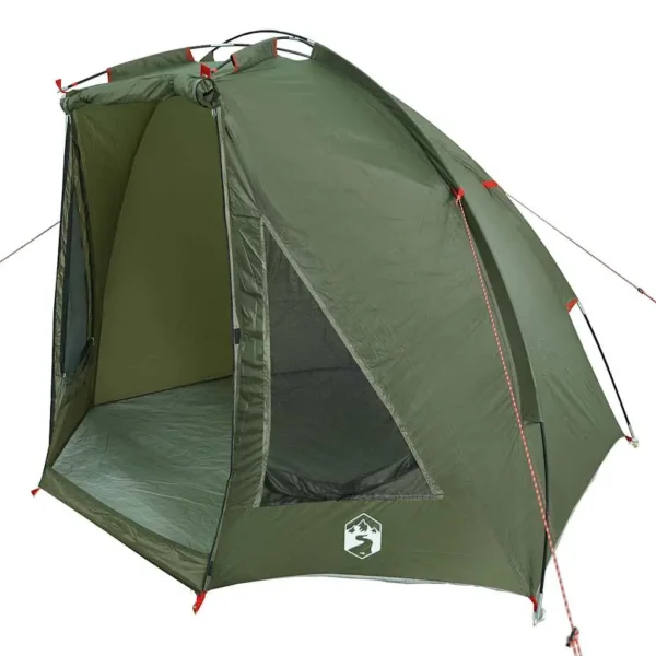 vidaXL Fishing Tent Olive Green Waterproof - Image 5