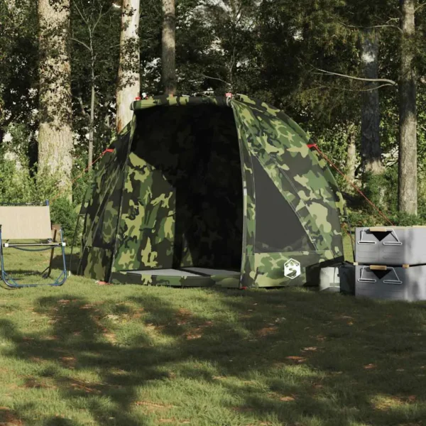 vidaXL Fishing Tent Camouflage Waterproof - Image 3