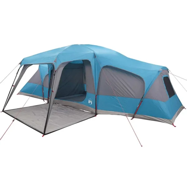 vidaXL Family Tent with Porch Dome 9-Person Blue Waterproof - Image 4
