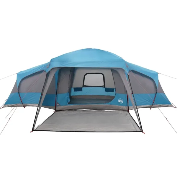 vidaXL Family Tent with Porch Dome 9-Person Blue Waterproof - Image 5